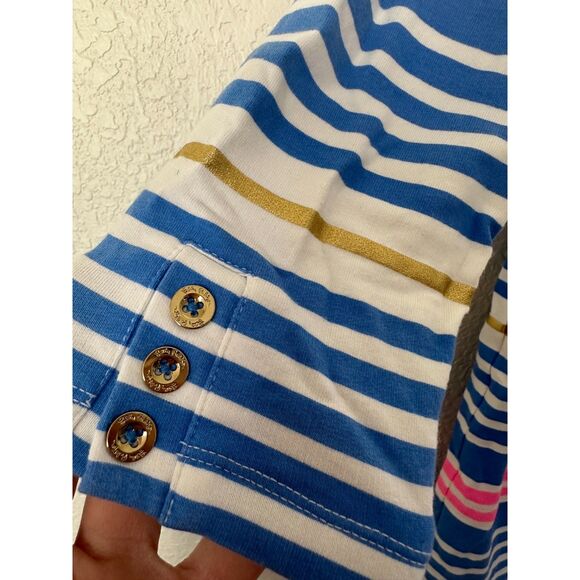 Lilly Pulitzer Lena Dress in Lapis Blue Tiki Stripe Sz Small - Picture 4 of 9